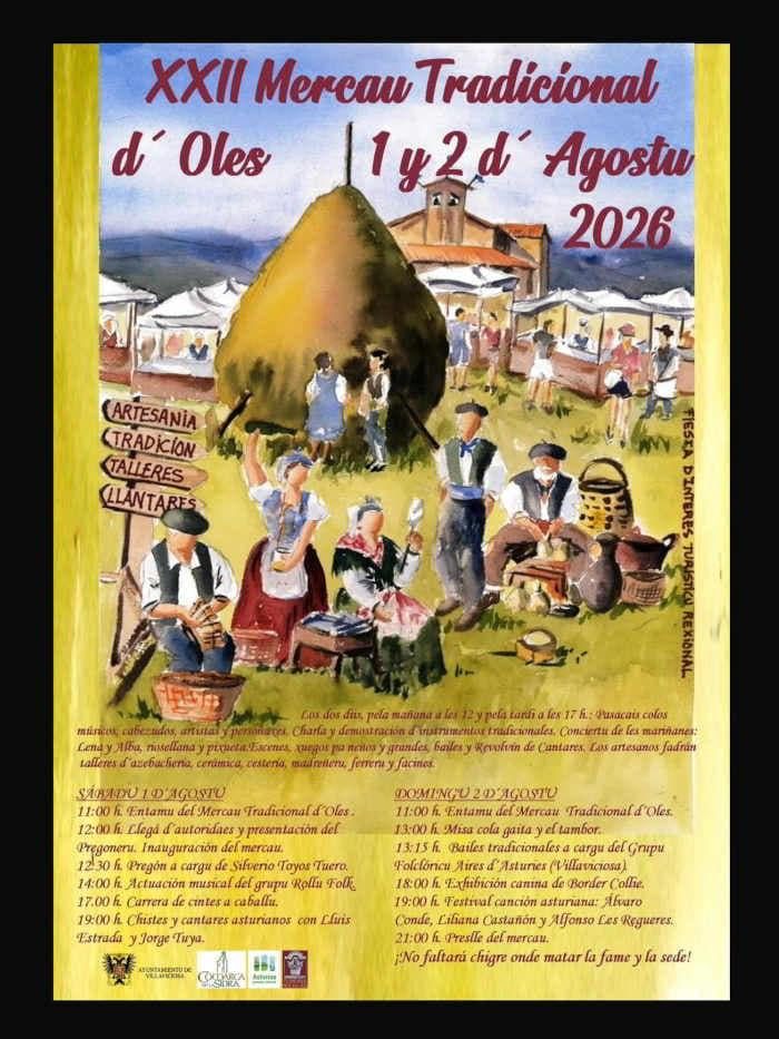 Mercáu Tradicional de Oles,1 y 2 de agosto