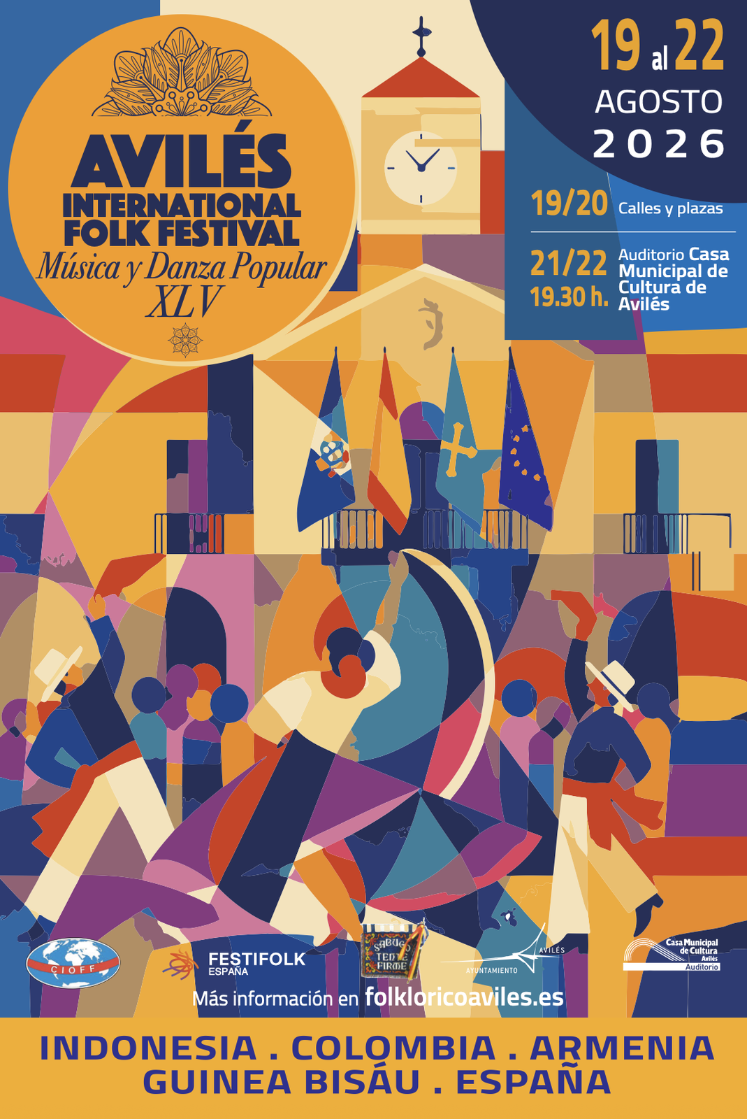 Armenia, Colombia, Guinea-Bissau e Indonesia exhibirán su folklore tradicional en el XLV Festival Internacional de Música y Danza Popular de Avilés
