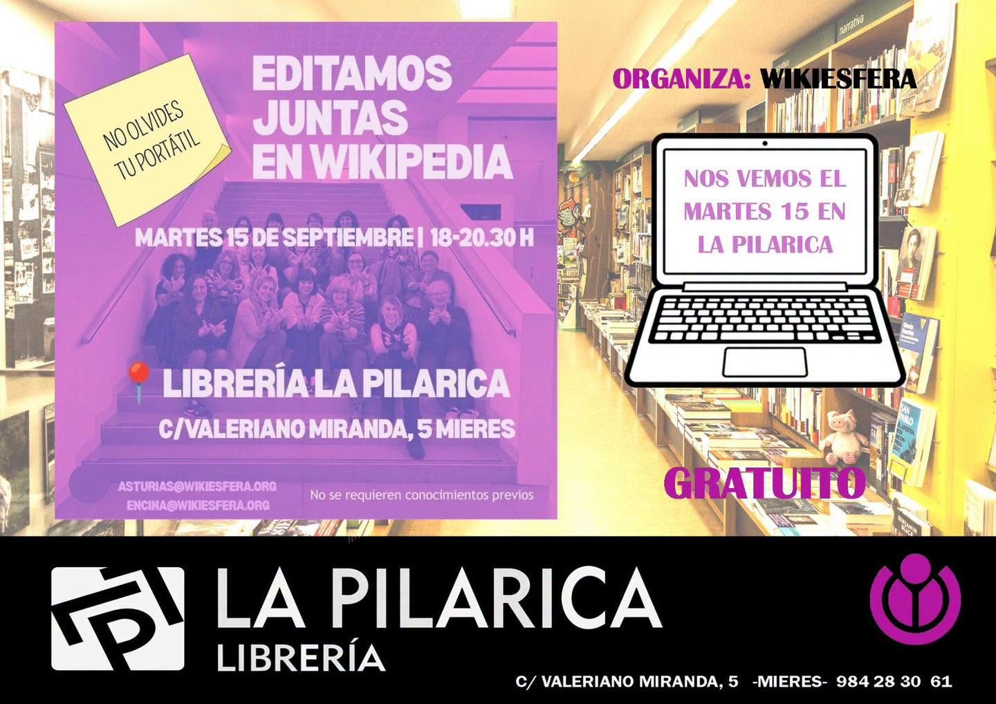 Wikiesfera  en Asturias, 15 de septiembre en la Pilarica (Mieres)