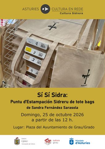 Puntu d’Estampación Sidreru en Grau 25/10/2026 12:00 h. Plaza del Ayuntamiento de Grado