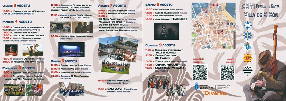 XXVI Festival de Gaites Villa de Xixón, del 3 al 9 de agosto