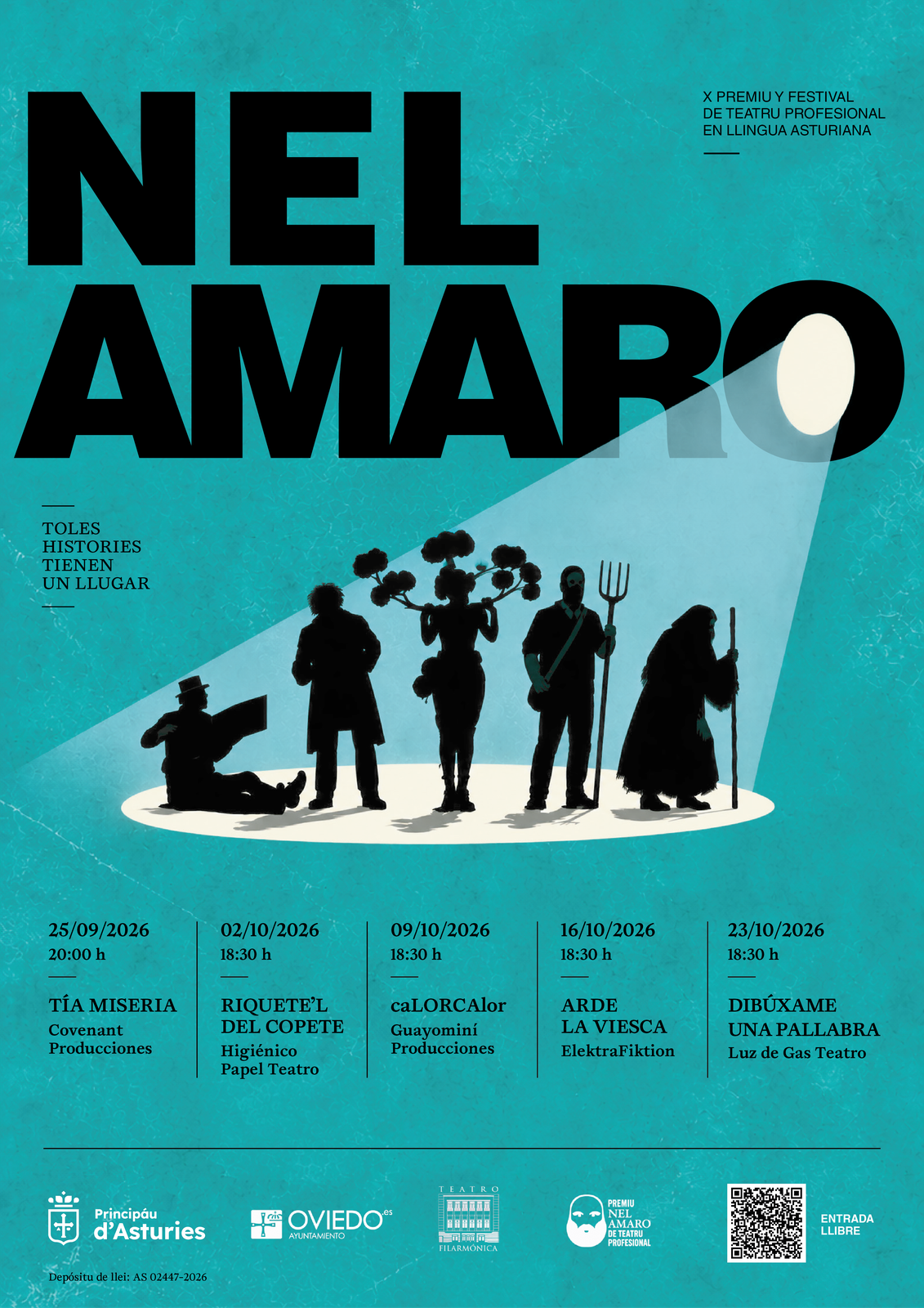 X edición del Festival Nel Amaro con cinco semanas de teatro profesional en asturiano en el Teatro Filarmónica